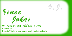 vince jokai business card